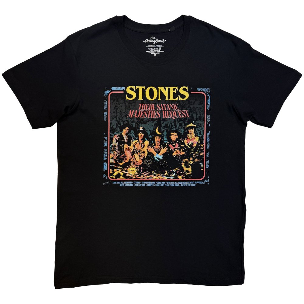 The Rolling Stones - Satanic Majesties Heren Tshirt - Zwart